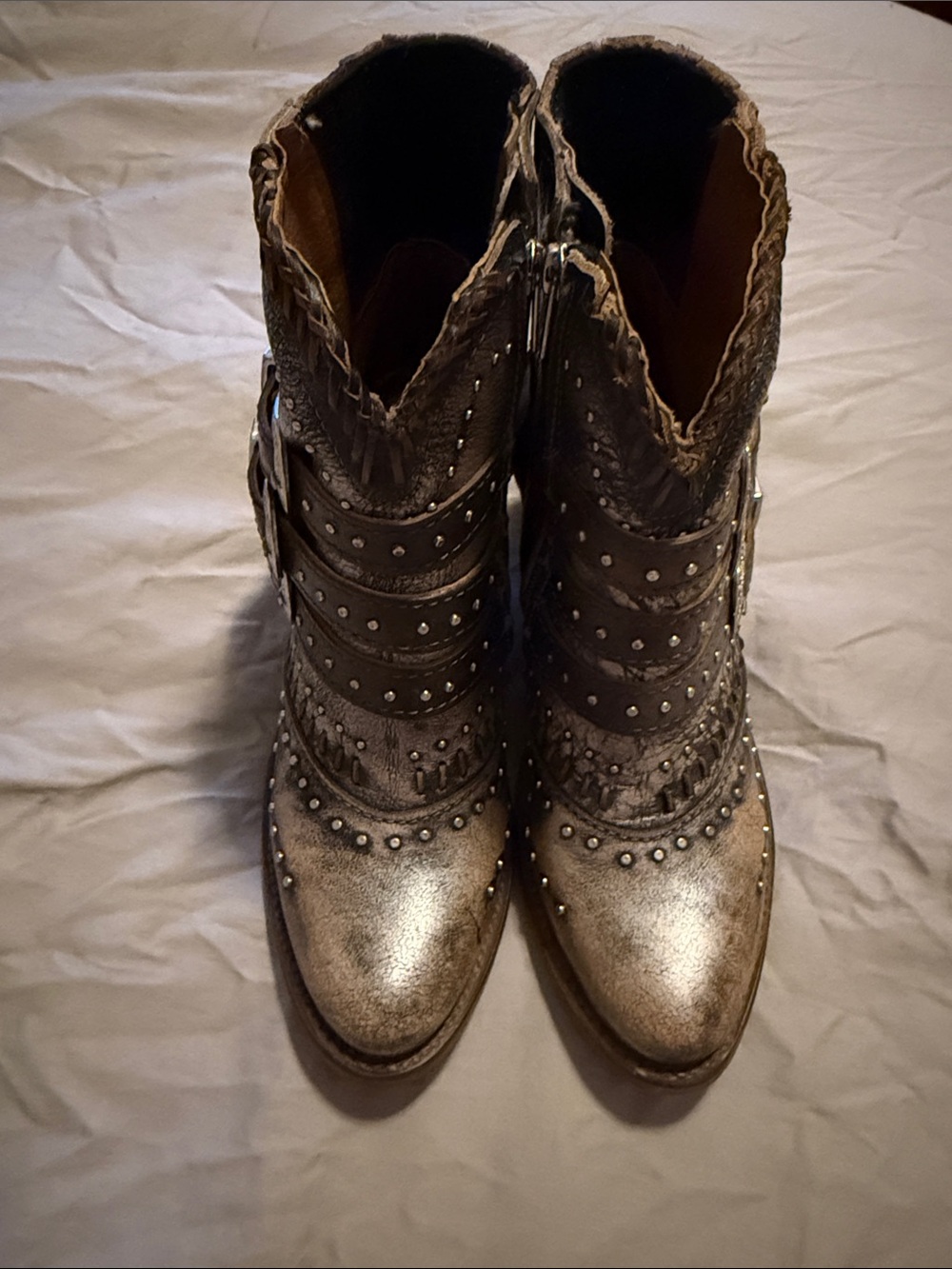 Freebird by Steven Savana Ankle Boots Size 8 in the color Pewter.